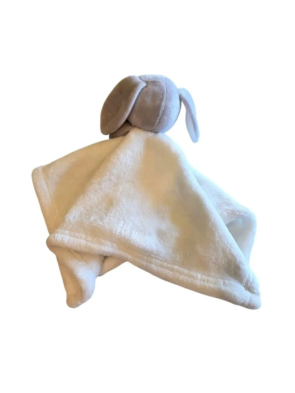 Blankets and Beyond White Gray Bunny Plush Security Blanket Lovey